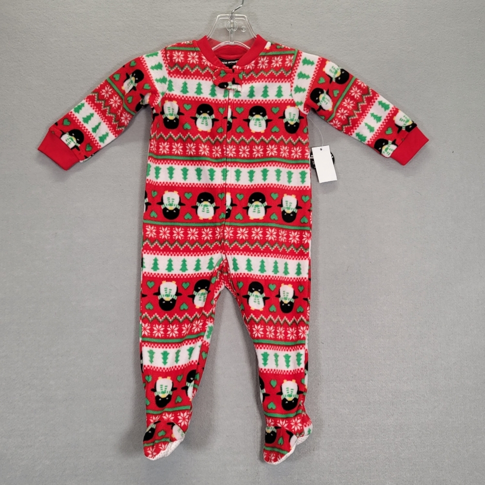 JOE BOXER Christmas Print Pajamas One Piece Suit Blanket Sleeper. 12 months